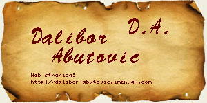 Dalibor Abutović vizit kartica